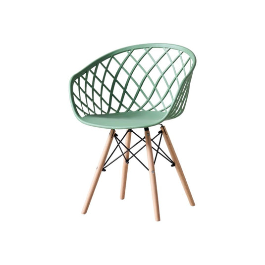 Set de 4 Sillas Oasis con Brazos, Color Verde Olivo, con Espaldar