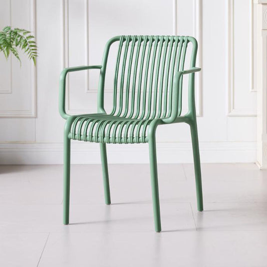 Silla Terra con Brazos, Color Verde Olivo, con Espaldar