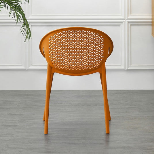 Set de 2 Sillas Selva con Brazos, Color Naranja, con Espaldar