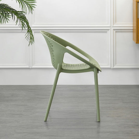 Set de 2 Sillas Selva con Brazos, Color Verde, con Espaldar