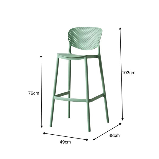 Set de 2 Sillas para Bar Río, Color Verde Olivo, Diseño Moderno