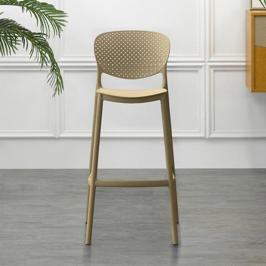 Set de 4 Sillas para Bar Río, Color Khaki, Diseño Moderno