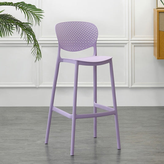 Set de 2 Sillas para Bar Río, Color Lila, Diseño Moderno