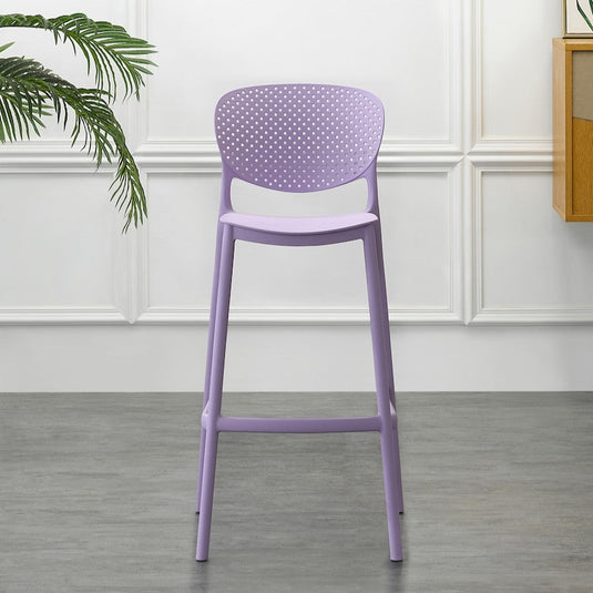 Set de 4 Sillas para Bar Río, Color Lila, Diseño Moderno