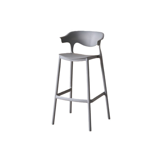 Set de 4 Sillas para Bar Elena, Color Gris Oscuro, Diseño Moderno
