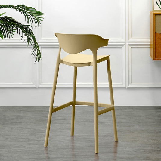 Set de 2 Sillas para Bar Elena, Color Khaki, Diseño Moderno