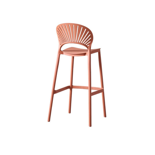 Set de 4 Sillas para Bar Paraíso, Color Terracota, Diseño Moderno