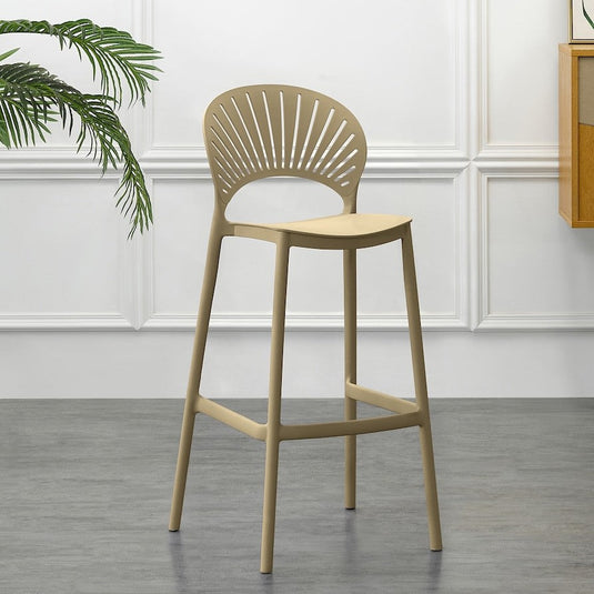 Set de 4 Sillas para Bar Paraíso, Color Khaki, Diseño Moderno