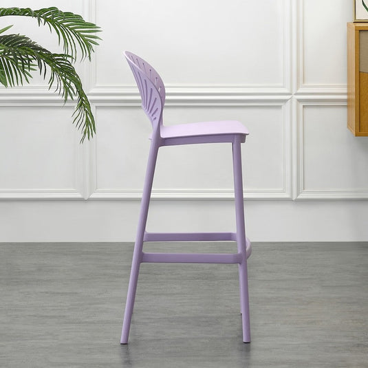 Set de 2 Sillas para Bar Paraíso, Color Lila, Diseño Moderno
