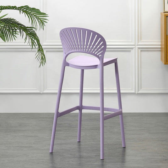 Set de 2 Sillas para Bar Paraíso, Color Lila, Diseño Moderno