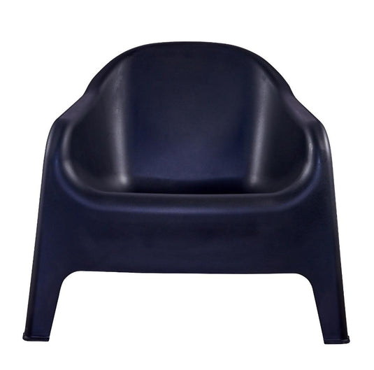 Silla Lounge Sun, Negro, cómoda para terraza o jardín X4