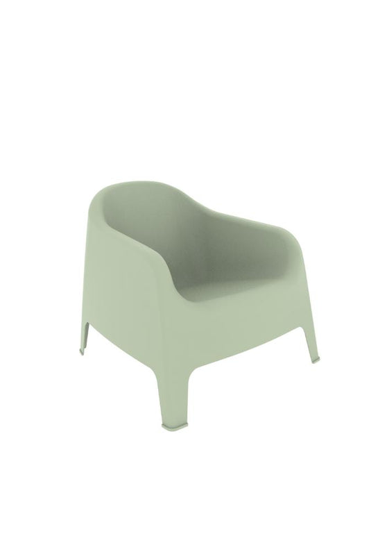 Silla Lounge Sun, Verdematcha, cómoda para terraza o jardín X4