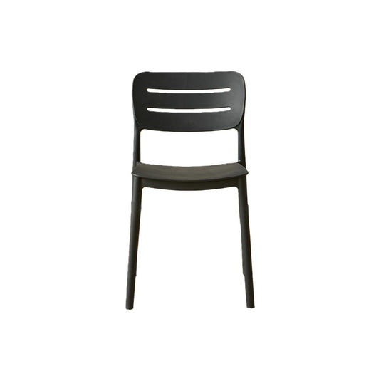 Set de 2 Sillas Harriman, Negro, con Medio Espaldar y Diseño Minimalista