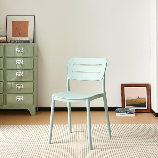 Set de 2 Sillas Harriman, Azul Claro , con Medio Espaldar y Diseño Minimalista