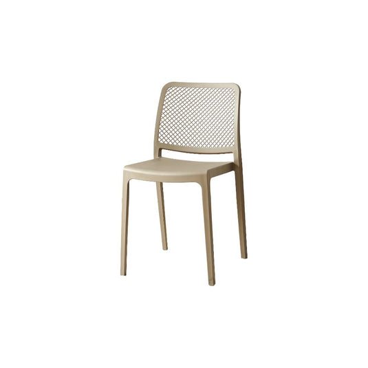 Set de 4 Sillas Manhattan, Taupe, con Espaldar en Rejilla y Diseño Minimalista