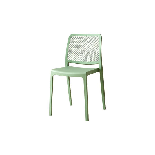 Set de 4 Sillas Manhattan, Verde, con Espaldar en Rejilla y Diseño Minimalista