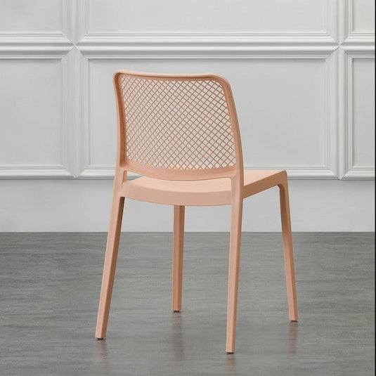 Set de 4 Sillas Manhattan, Mandarina, con Espaldar en Rejilla y Diseño Minimalista