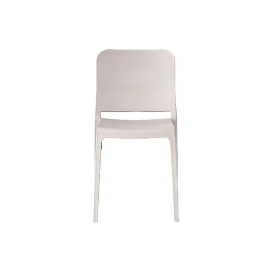 Silla Triveca, Blanco, con Espaldar Cerrado y Diseño Minimalista