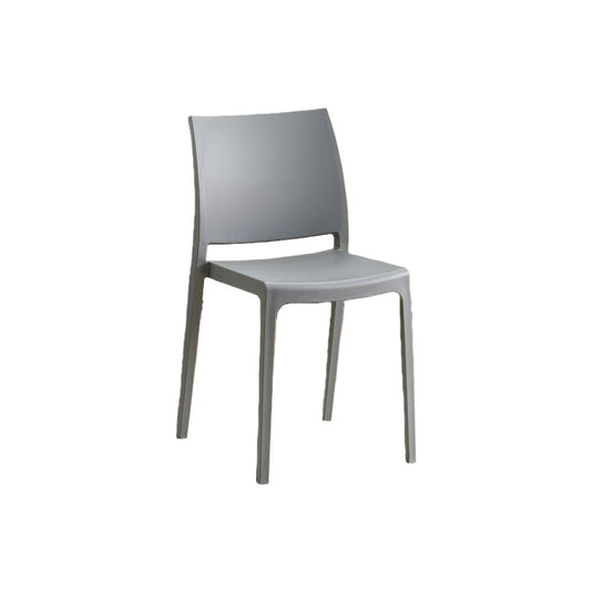 Set de 4 Sillas Soho, Gris Oscuro, con Espaldar Cerrado y Diseño Minimalista