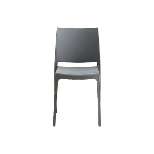 Silla Soho, Gris Oscuro, con Espaldar Cerrado y Diseño Minimalista