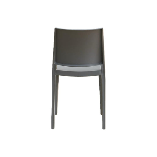 Set de 2 Sillas Soho, Gris Oscuro, con Espaldar Cerrado y Diseño Minimalista