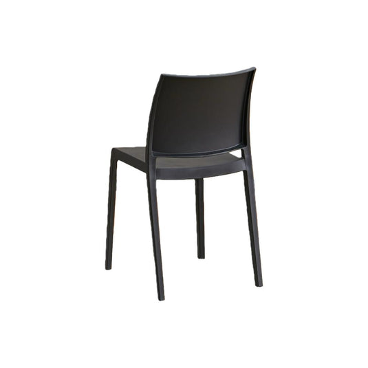 Set de 4 Sillas Soho, Negro, con Espaldar Cerrado y Diseño Minimalista
