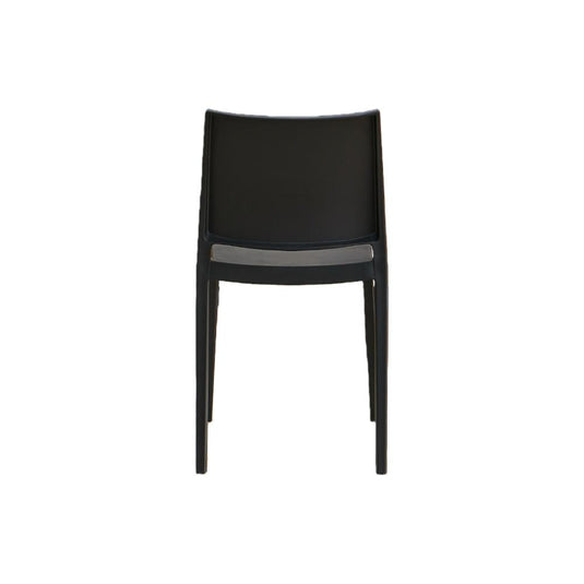 Set de 4 Sillas Soho, Negro, con Espaldar Cerrado y Diseño Minimalista