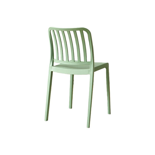 Silla Brooklyn, Verde, con Espaldar en Rayas y Diseño Minimalista