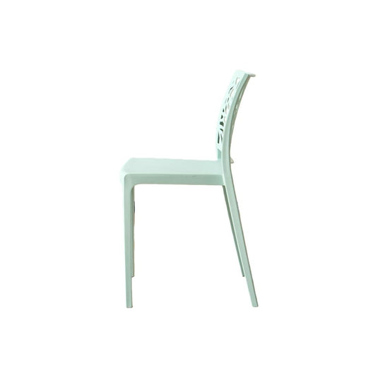 Set de 4 Sillas Harlem, Azul Claro, con Espaldar en Forma de Árbol y Diseño Minimalista