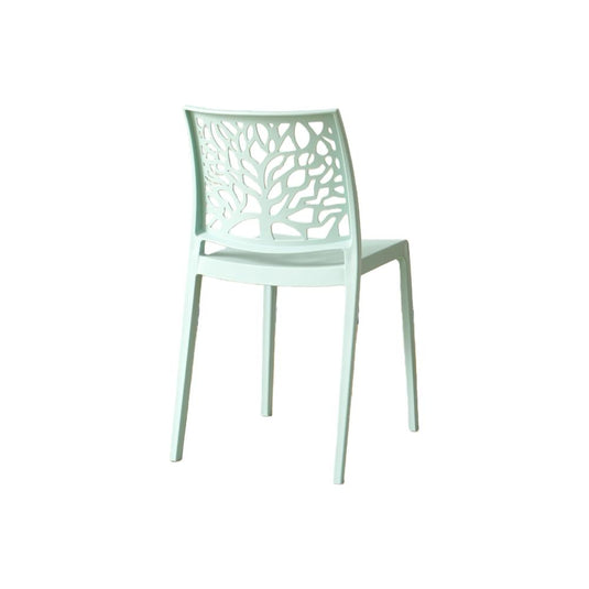 Set de 2 Sillas Harlem, Azul Claro, con Espaldar en Forma de Árbol y Diseño Minimalista