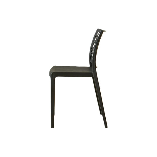 Set de 4 Sillas Harlem, Negro, con Espaldar en Forma de Árbol y Diseño Minimalista