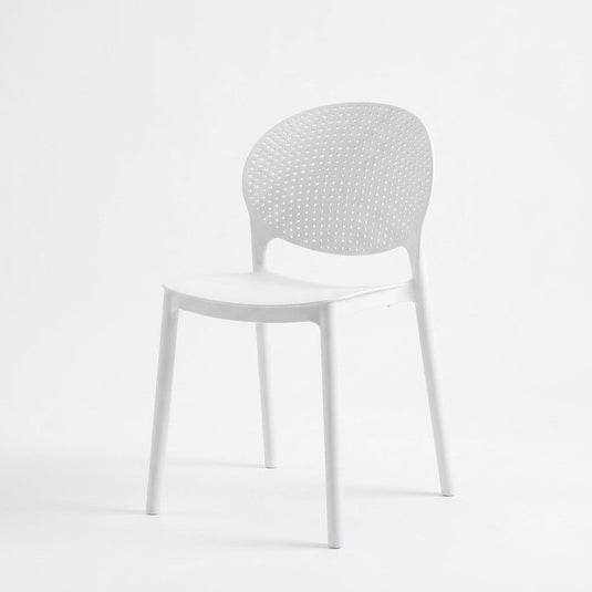 Silla Florida, Color Blanco, con Espaldar y Diseño Moderno