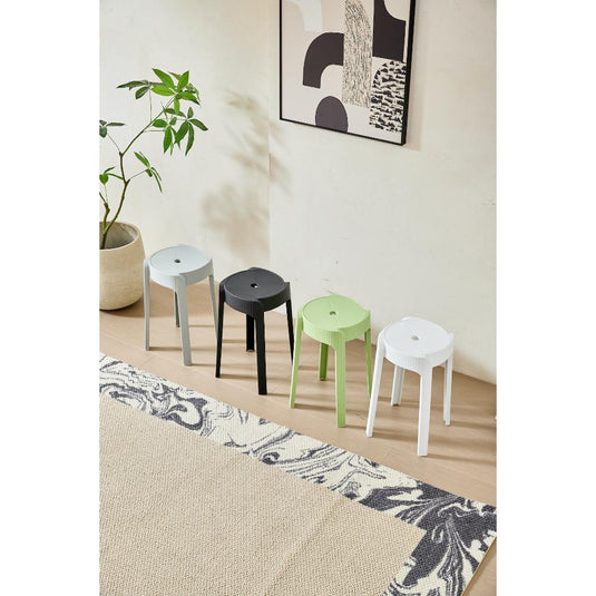 Butaco Apilable Maison, Color Gris Oscuro, Diseño Moderno