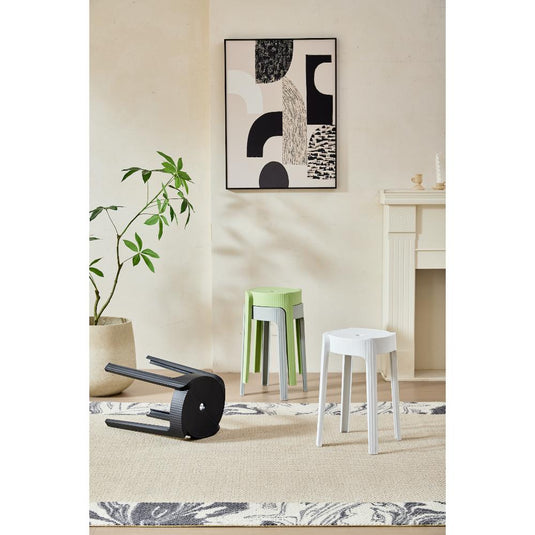 Butaco Apilable Maison, Color Negro, Diseño Moderno