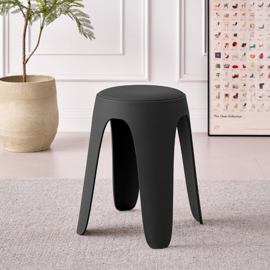 Butaco con Cojín Else, Color Negro, Diseño Moderno Incluye Cojín