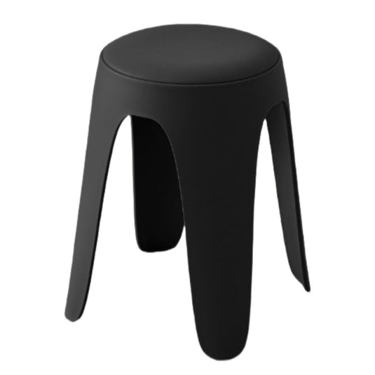 Set de 4 Butacos con Cojín Else, Color Negro, Diseño Moderno Incluye Cojín