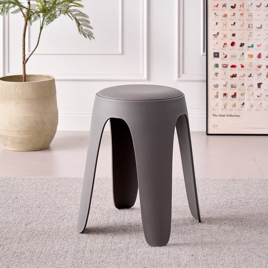 Butaco con Cojín Else, Color Gris Oscuro, Diseño Moderno Incluye Cojín