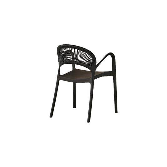 Set de 2 Sillas Daytona, Negro, con Espaldar, Reposa Brazos y Diseño Minimalista