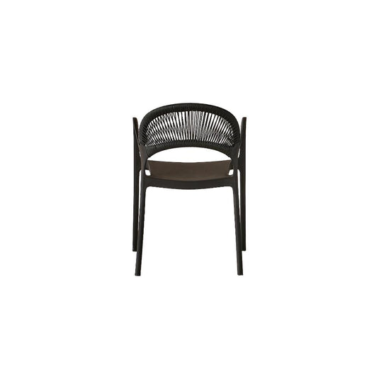 Set de 2 Sillas Daytona, Negro, con Espaldar, Reposa Brazos y Diseño Minimalista