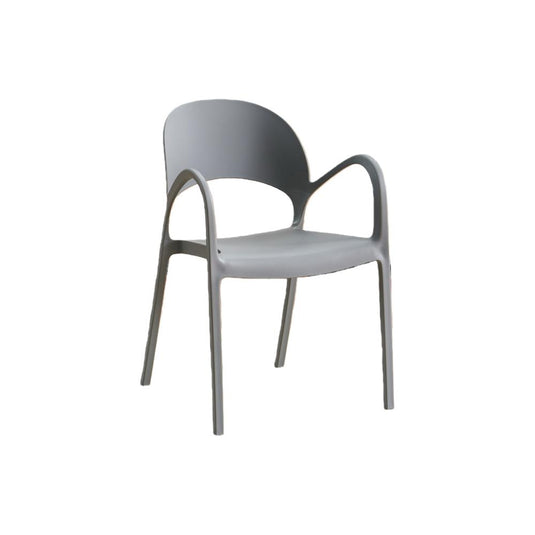 Set de 2 Sillas Bremen, Gris Oscuro, con Espaldar, Reposa Brazos y Diseño Minimalista