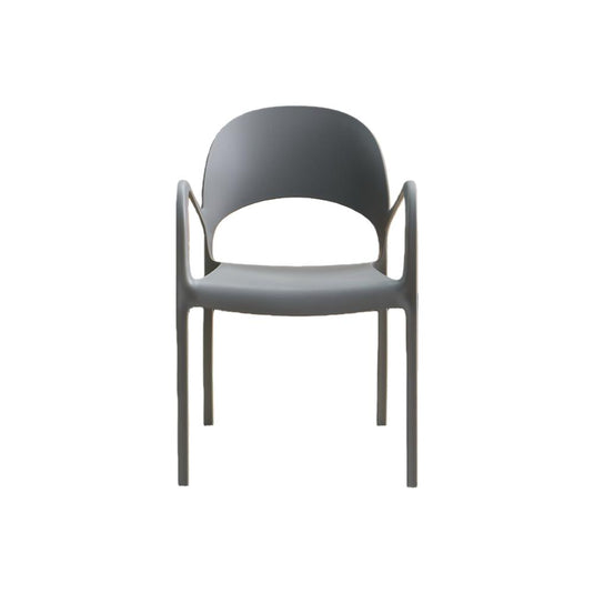 Set de 4 Sillas Bremen, Gris Oscuro, con Espaldar, Reposa Brazos y Diseño Minimalista