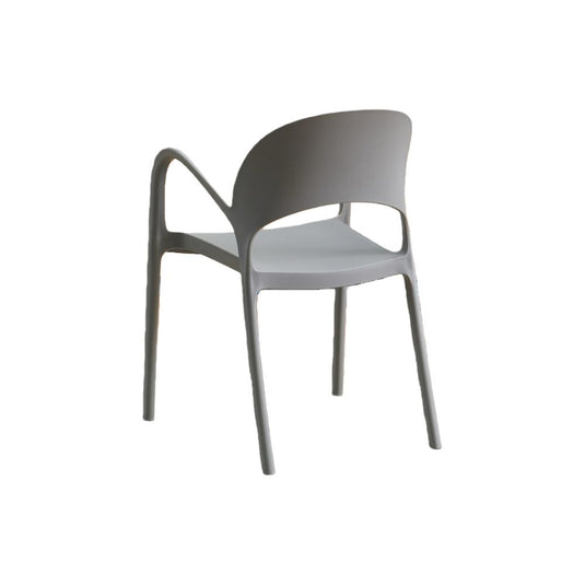 Set de 4 Sillas Bremen, Gris Oscuro, con Espaldar, Reposa Brazos y Diseño Minimalista