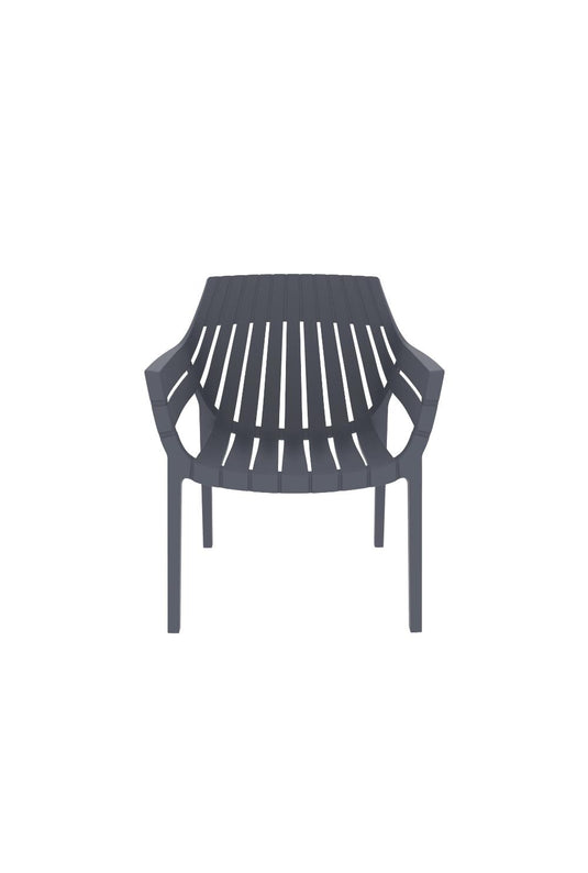 Set de 2 Sillas con Brazos Arena, Gris Oscuro, con Espaldar y Diseño Moderno