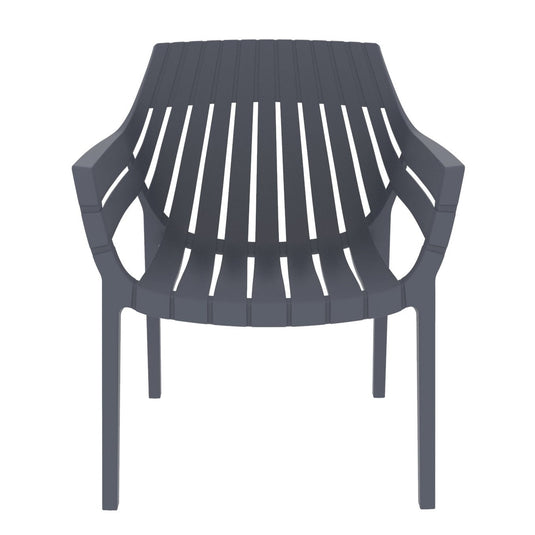 Set de 2 Sillas con Brazos Arena, Gris Oscuro, con Espaldar y Diseño Moderno