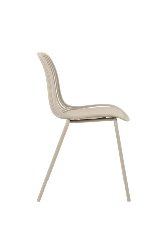 Silla Barcelona, Color Blanco, con Espaldar en Líneas Diseño Moderno