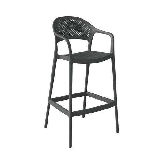 Set de 4 Sillas para Bar Curitiva, Negro, con Reposa Pies Doble Proposito