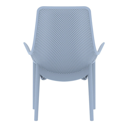 Set de 2 Sillas Lounge Mayorca, Azul Claro, con Espaldar y Reposa Brazos