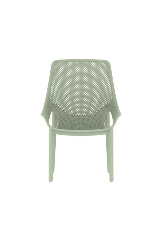 Silla Lounge Ibiza, Verdematcha, con espaldar y reposa brazos X4