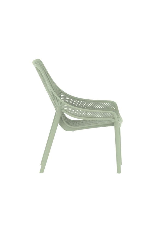 Silla Lounge Ibiza, Verdematcha, con espaldar y reposa brazos X2