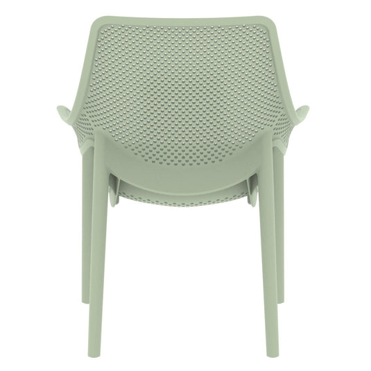 Set de 4 Sillas Lounge Ibiza, Verdematcha, con Espaldar y Reposa Brazos